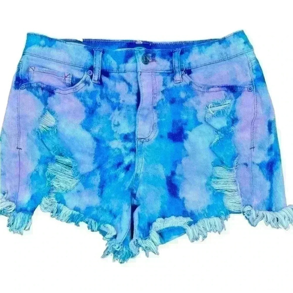 Women’s distressed tie-dye shorts/Scoop/ size 4 - Picture 1 of 5